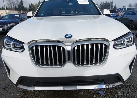 2022 BMW X3 xDrive30I from USA, damaged, VIN 5UX53DP04N9M51511
